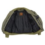 Milwaukee Leather MPM1731 Men’s Green Textile Aviator Bomber Jacket with Armor Protection - Image 3