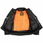 Milwaukee Leather MPM1735 Men’s Black Textile Scooter Jacket with Leather Trim - Image 6