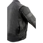Milwaukee Leather MPM1735 Men’s Black Textile Scooter Jacket with Leather Trim - Image 5