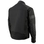 Milwaukee Leather MPM1735 Men’s Black Textile Scooter Jacket with Leather Trim - Image 7