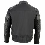 Milwaukee Leather MPM1735 Men’s Black Textile Scooter Jacket with Leather Trim - Image 2