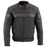 Milwaukee Leather MPM1735 Men’s Black Textile Scooter Jacket with Leather Trim - Image 9