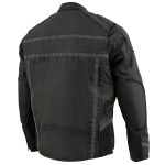Milwaukee Leather MPM1740 Men’s Black Vented Textile Jacket with Reflective Stripes - Image 10