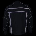 Milwaukee Leather MPM1740 Men’s Black Vented Textile Jacket with Reflective Stripes - Image 5