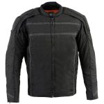 Milwaukee Leather MPM1740 Men’s Black Vented Textile Jacket with Reflective Stripes - Image 8