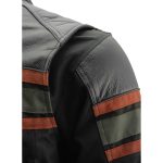Milwaukee Leather MPM1751 Burnt Orange Leather and Textile Armored Motorcycle Jacket for Men – All Season - Image 16