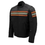 Milwaukee Leather MPM1751 Burnt Orange Leather and Textile Armored Motorcycle Jacket for Men – All Season - Image 13