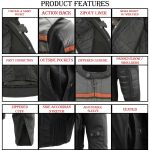 Milwaukee Leather MPM1751 Burnt Orange Leather and Textile Armored Motorcycle Jacket for Men – All Season - Image 2