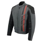 Milwaukee Leather MPM1752 Men’s Black/Grey Textile and Mesh Armored Motorcycle Biker Racing Jacket - Image 9