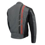 Milwaukee Leather MPM1752 Men’s Black/Grey Textile and Mesh Armored Motorcycle Biker Racing Jacket - Image 8