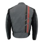 Milwaukee Leather MPM1752 Men’s Black/Grey Textile and Mesh Armored Motorcycle Biker Racing Jacket - Image 5