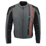 Milwaukee Leather MPM1752 Men’s Black/Grey Textile and Mesh Armored Motorcycle Biker Racing Jacket - Image 7