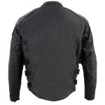 Milwaukee Leather MPM1755 Men’s ‘Assault Style’ Black Leather and Textile M/C Jacket - Image 5