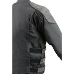 Milwaukee Leather MPM1755 Men’s ‘Assault Style’ Black Leather and Textile M/C Jacket - Image 6