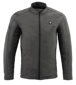 Nexgen Heat MPM1762SET Men’s Soft Shell Heated Jacket – Grey Standup Collar Jacket for Winter with Battery Pack - Image 11