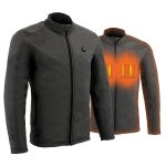 Nexgen Heat NXM1762SET Men’s Soft Shell Heated Jacket – Grey Standup Collar Jacket for Winter with Battery Pack - Image 10