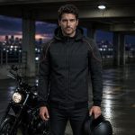 Milwaukee Leather MPM1764 Men’s Black Soft Shell CE Armored Motorcycle Racing Style Hoodie Jacket w/ Detachable Hood - Image 9