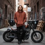 Milwaukee Leather Men’s Streetguard Copper CE Armored Riding Hoodie, Shoulder and Elbow Armor – MPM1768 - Image 2