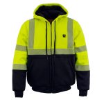 Nexgen Heat MPM1773SET Men’s Heated High Visibility Work Hoodie, Neon Green Hi Vis Reflective Hoodie w/ Battery - Image 12