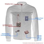 Milwaukee Leather MPM1780 Men’s Black Textile and Fleece Combo Jacket with Reflective Piping - Image 4