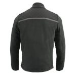 Milwaukee Leather MPM1784 Men’s Black Micro Fleece Zipper Front Jacket with Reflective Stripes - Image 2