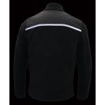 Milwaukee Leather MPM1784 Men’s Black Micro Fleece Zipper Front Jacket with Reflective Stripes - Image 10
