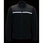 Milwaukee Leather MPM1784 Men’s Black Micro Fleece Zipper Front Jacket with Reflective Stripes - Image 8