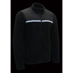 Milwaukee Leather MPM1784 Men’s Black Micro Fleece Zipper Front Jacket with Reflective Stripes - Image 11