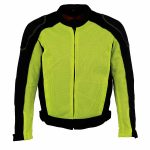 Milwaukee Leather MPM1790 Men’s Black and Neon Green Hi Vis Mesh Racer Armored Jacket with Removable Rain Jacket - Image 8
