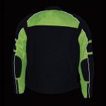 Milwaukee Leather Men’s Black and Neon Green CE Armored All Season Textile Motorcycle Riding Jacket  – MPM1791 - Image 8