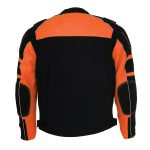 Milwaukee Leather Men’s Black and Orange CE Armored All Season Textile Motorcycle Riding Jacket  – MPM1791 - Image 6