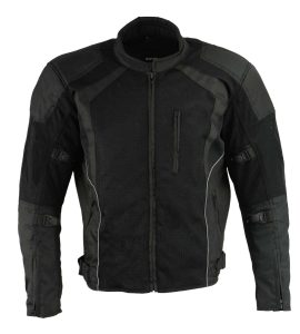 Milwaukee Leather MPM1793 Black Armored Mesh Motorcycle Jacket for Men – All Season Biker Jacket - Image 6