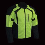 Milwaukee Leather MPM1793 Green High Vis Armored Mesh Motorcycle Jacket for Men – All Season Biker Jacket - Image 2