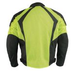 Milwaukee Leather MPM1793 Green High Vis Armored Mesh Motorcycle Jacket for Men – All Season Biker Jacket - Image 6