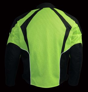 Milwaukee Leather MPM1793 Green High Vis Armored Mesh Motorcycle Jacket for Men – All Season Biker Jacket - Image 4