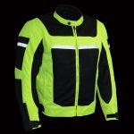 Milwaukee Leather MPM1794 High Vis Green Armored Mesh Racer Jacket with Reflective Piping for Men – All Season Jacket - Image 5
