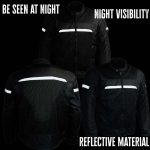 Milwaukee Leather MPM1794 Black Armored Mesh Racer Jacket with Reflective Piping for Men – All Season Jacket - Image 5