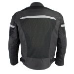 Milwaukee Leather MPM1794 Black Armored Mesh Racer Jacket with Reflective Piping for Men – All Season Jacket - Image 2
