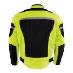 Milwaukee Leather MPM1794 High Vis Green Armored Mesh Racer Jacket with Reflective Piping for Men – All Season Jacket - Image 2