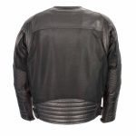 Milwaukee Leather MPM1795 Black Leather with Mesh Armored Racer Motorcycle Jacket for Men – All Seasons - Image 2