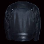 Milwaukee Leather MPM1795 Black Leather with Mesh Armored Racer Motorcycle Jacket for Men – All Seasons - Image 4
