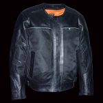 Milwaukee Leather MPM1795 Black Leather with Mesh Armored Racer Motorcycle Jacket for Men – All Seasons - Image 5
