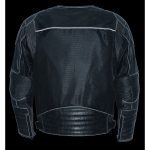 Milwaukee Leather MPM1796 Men’s Armored Distressed Grey Leather and Mesh Racer Jacket - Image 7