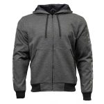 Milwaukee Leather Men’s Bare Bones Charcoal Reflective Skull CE Armored Riding Hoodie, Shoulder & Elbow Armor – MPM1799 - Image 13