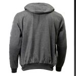 Milwaukee Leather Men’s Bare Bones Charcoal Reflective Skull CE Armored Riding Hoodie, Shoulder & Elbow Armor – MPM1799 - Image 11