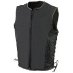 Milwaukee Leather MPM3739 Men’s Black ‘Side Laced’ Textile Zipper Front Motorcycle Vest - Image 5