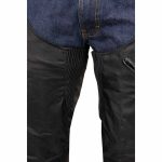 Milwaukee Leather MPM5705 Men’s Black Vented Textile Chaps with Leather Trim and Snap Out Liner - Image 10