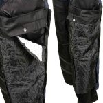 Milwaukee Leather MPM5705 Men’s Black Vented Textile Chaps with Leather Trim and Snap Out Liner - Image 5