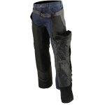 Milwaukee Leather MPM5706 Men’s Black Vented Textile Chaps with Leather Trim - Image 4