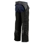 Milwaukee Leather MPM5706 Men’s Black Vented Textile Chaps with Leather Trim - Image 9